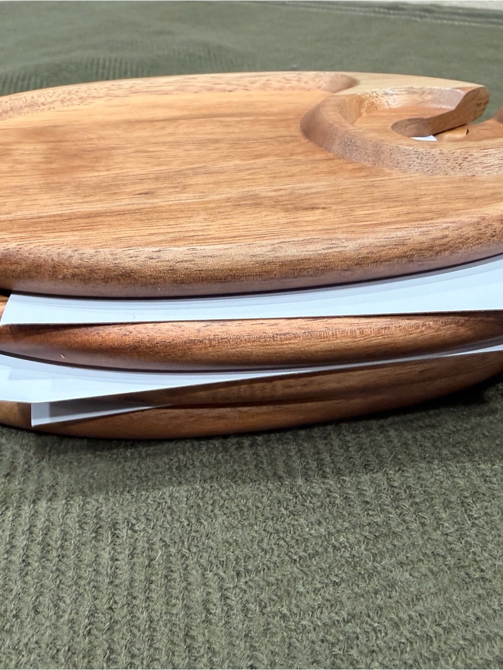 Acacia Handcrafted Teak Wood Cheese & Charcuterie Board Wine Appetizer Plates - Picture 7 of 7